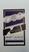 Affiche pour l'exposition <strong><em>Henry Lejeune : Celestin et Camil Lejeune</em></strong>, à la salle-Saint-Georges (Mons) , du 7 mai au 30 mai 1982